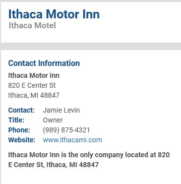 Ithaca Motel (Peters Motel) - Business Listing